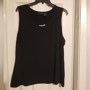 Tahari Black Sleeveless Tank Top